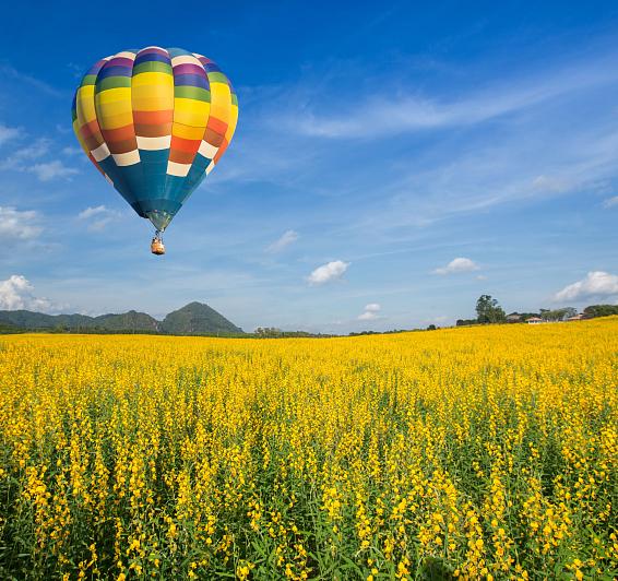 Hot air balloon flight